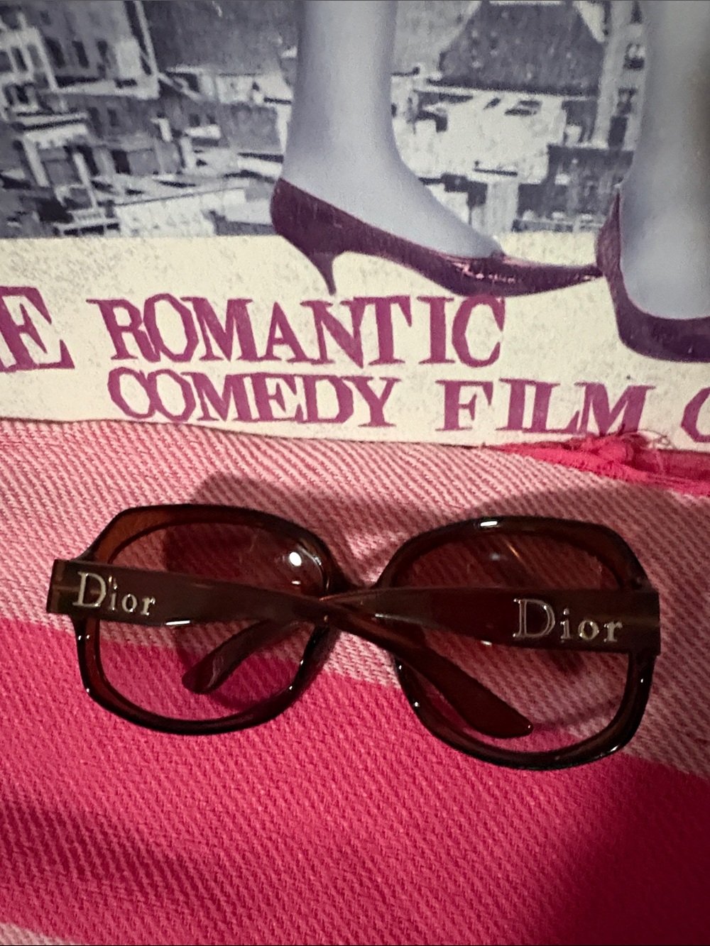 Dior Brown Gradient Oversized Women's Sunglasses with Gold Logo - Picture 7 of 7